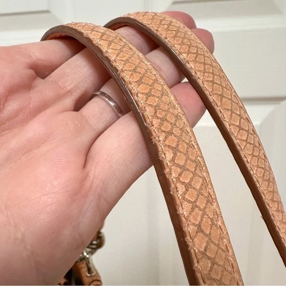 Coach Penelope Legacy Satchel Glovetanned Leather Python Embossed Trim - Picture 9 of 14